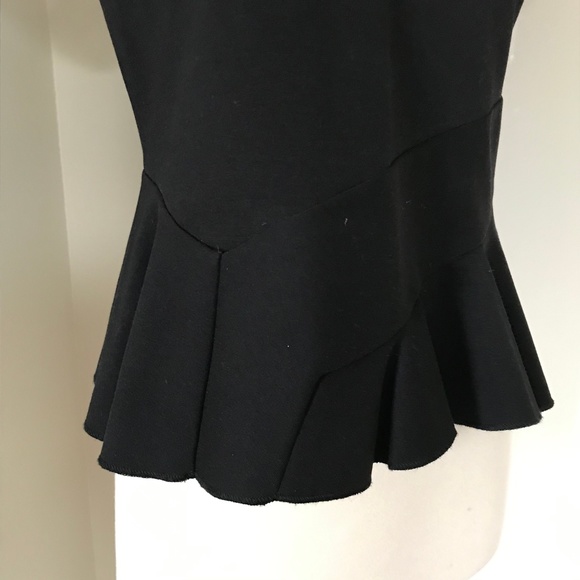 J.CREW Structured flutter-hem T-shirt, Black, XS - Picture 5 of 7